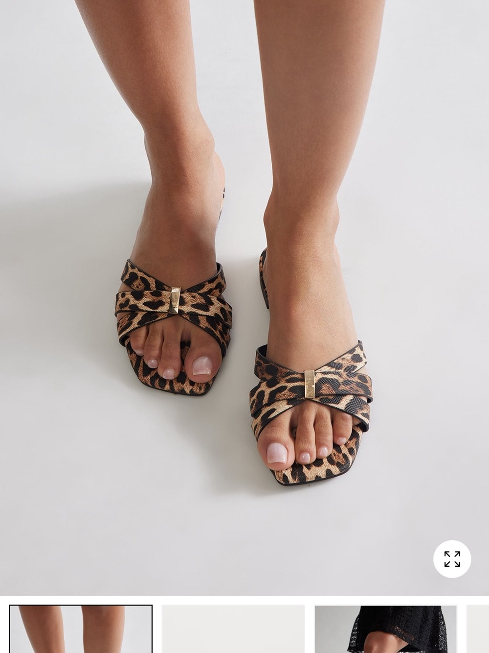 Fashion Nova Leopard Knot Slide Mules - Brown & Black